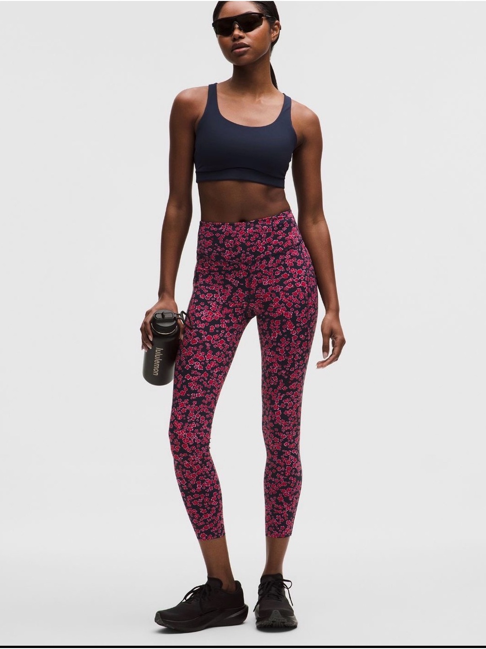 NWT Lululemon Fast & Free High Rise Tight 25" Floral Polka Dot Color